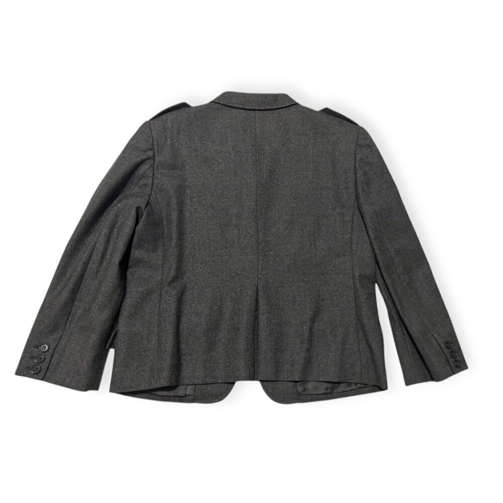 Miu Miu Gray Virgin Wool Blazer Jacket, Size 46it… - image 5